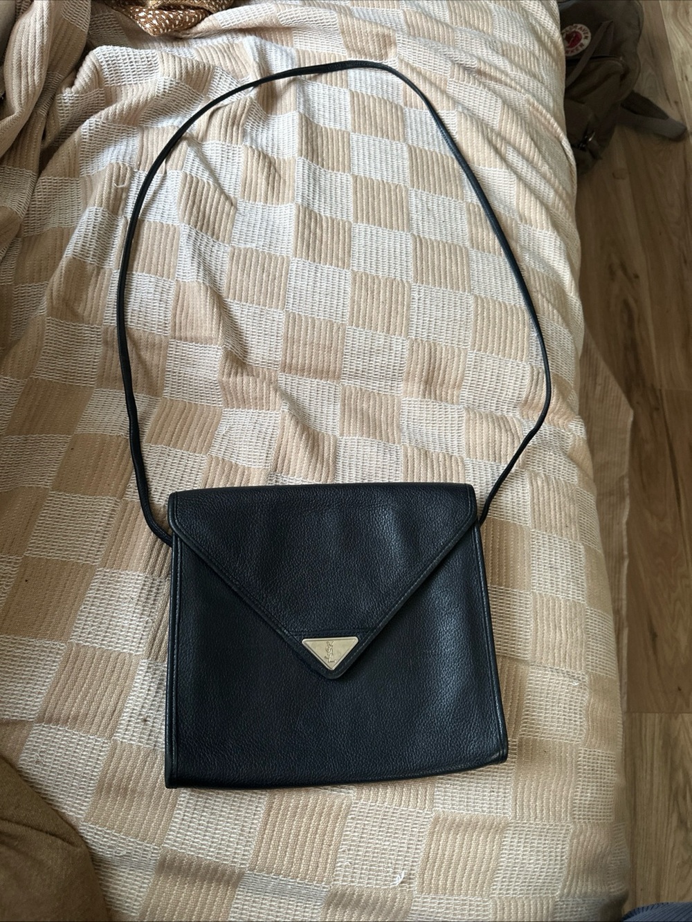 Vintage Yves Saint Laurent Envelope Shoulder Bag black